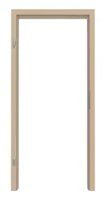 Frontansicht von LEBO Zarge Can. Ahorn Matt Echtholz mit eckiger Kante