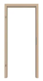 Frontansicht von LEBO Zarge für Schallschutztüren Can. Ahorn Matt Echtholzfurniert mit eckiger Kante