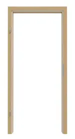 Frontansicht von LEBO Zarge Limba Matt Echtholzfurniert mit eckiger Kante