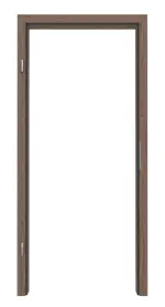 Frontansicht von LEBO Zarge Nussbaum Matt Echtholz mit eckiger Kante