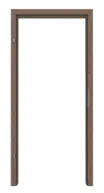 Frontansicht von LEBO Zarge Schallschutztüren Nussbaum Matt Echtholzfurniert mit eckiger Kante