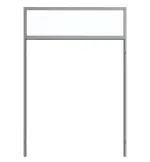 Frontansicht der Edelstahl-Eckzarge für Mauerwerk 2-flg. mit Kämpfer als Oberlicht - Hörmann