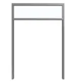 Frontansicht der Edelstahl-Umfassungszarge für Mauerwerk 2-flg. mit Kämpfer als Oberlicht - Hörmann