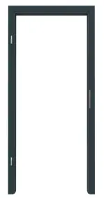 Frontansicht von Titangrau A 416 PortaLit Zarge (eckig mit 2 mm Radius) - Westag