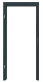 Frontansicht von Titangrau A 416 PortaLit Zarge (Rundkante) - Westag