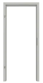 Frontansicht von Hellgrau A 402 PortaLit Zarge (eckig mit 2 mm Radius) für Schallschutztür - Westag