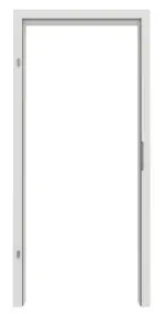 Frontansicht von GARANT Zarge für Wohnungseingangstüren Silver Grey 0160-60 CePaL mit kleiner Rundkante