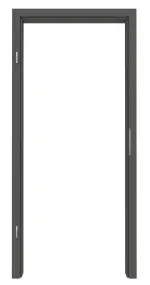 Frontansicht von GARANT Zarge 10622-60 Ebony CPL mit kleiner Rundkante