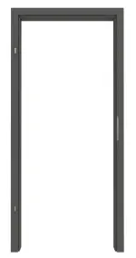 Frontansicht von GARANT Zarge für Schallschutztüren 10622-60 Ebony CePaL mit kleiner Rundkante