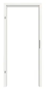 Frontansicht von GARANT Zarge für Schallschutztüren Weißlack 9016 CePaL mit kleiner Rundkante