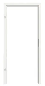 Frontansicht von GARANT Zarge für Wärmeschutztüren Weißlack 9016 CePaL mit kleiner Rundkante