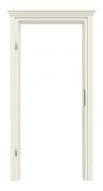 Frontansicht von CLASSEN Krone RAL 9010 Weißlack inkl. Zarge