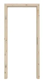 Frontansicht von Zarge profiliert Kiefer Massivholz mit abgerundeter Kante - Radex