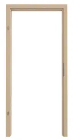 Frontansicht von GARANT Zarge für Wärmeschutztüren Authentic Achat CePaL mit runder Kante