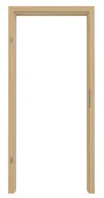 Frontansicht von GARANT Zarge für Wohnungseingangstüren Authentic Asteiche CePaL mit runder Kante