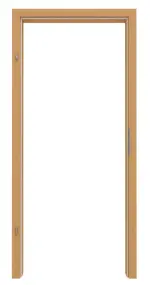 Frontansicht von GARANT Zarge für Wärmeschutztüren Eiche Premium CePaL mit runder Kante