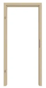 Frontansicht von GARANT Zarge für Wohnungseingangstüren Ahorn Natura CePaL mit runder Kante