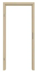 Frontansicht von GARANT Zarge Natura Ahorn CPL mit runder Kante