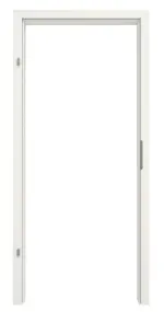 Frontansicht von GARANT Zarge für Wohnungseingangstüren Weiß Struktur Premium CePaL mit runder Kante