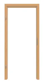 Frontansicht von Zarge Dekor Buche mit runder Kante - Interio