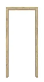 Frontansicht von CLASSEN Zarge für Wohnungseingangstüren Hamilton Eiche CPL mit runder Kante