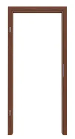 Frontansicht von Zarge Italienische Walnuss CPL mit runder Kante - Classen