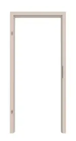 Frontansicht der Zarge von CLASSEN Wohnungseingangstür-Set Kaschmir CPL 4.1 mit Zarge und Beschlag