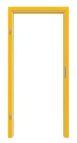 Frontansicht von Zarge RAL 1021 Rapsgelb Rundkante - Lebo