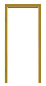 Frontansicht von Zarge RAL 1027 Currygelb Rundkante - Lebo