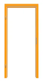 Frontansicht von Zarge RAL 1028 Melonengelb Rundkante - Lebo