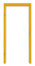 Frontansicht von Zarge RAL 1032 Ginstergelb Rundkante - Lebo