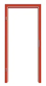 Frontansicht von Zarge RAL 2002 Blutorange Rundkante - Lebo