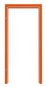 Frontansicht von Zarge RAL 2004 Reinorange Rundkante - Lebo