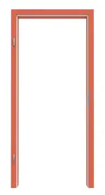 Frontansicht von Zarge RAL 2012 Lachsorange Rundkante - Lebo