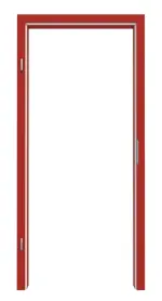 Frontansicht von Zarge RAL 3000 Feuerrot Rundkante - Lebo