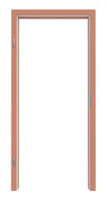 Frontansicht von Zarge RAL 3012 Beigerot Rundkante - Lebo