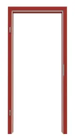 Frontansicht von Zarge RAL 3013 Tomatenrot Rundkante - Lebo