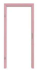 Frontansicht von Zarge RAL 3015 Hellrosa Rundkante - Lebo