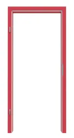 Frontansicht von Zarge RAL 3018 Erdbeerrot Rundkante - Lebo