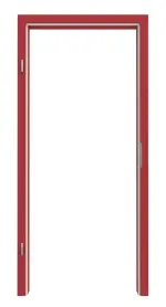 Frontansicht von Zarge RAL 3031 Orientrot Rundkante - Lebo