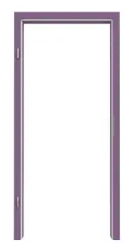 Frontansicht von Zarge RAL 4001 Rotlila Rundkante - Lebo