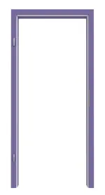 Frontansicht von Zarge RAL 4005 Blaulila Rundkante - Lebo