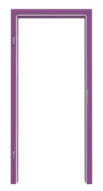 Frontansicht von Zarge RAL 4008 Signalviolett Rundkante - Lebo