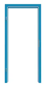 Frontansicht von Zarge RAL 5012 Lichtblau Rundkante - Lebo