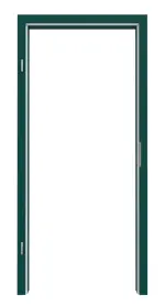 Frontansicht von Zarge RAL 6004 Blaugrün Rundkante - Lebo