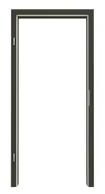 Frontansicht von Zarge RAL 6006 Grauoliv Rundkante - Lebo