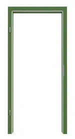 Frontansicht von Zarge RAL 6010 Grasgrün Rundkante - Lebo