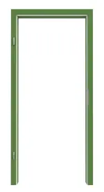 Frontansicht von Zarge RAL 6017 Maigrün Rundkante - Lebo