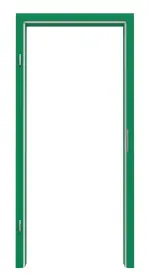 Frontansicht von Zarge RAL 6024 Verkehrsgrün Rundkante - Lebo