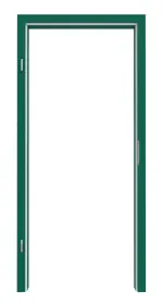 Frontansicht von Zarge RAL 6026 Opalgrün Rundkante - Lebo